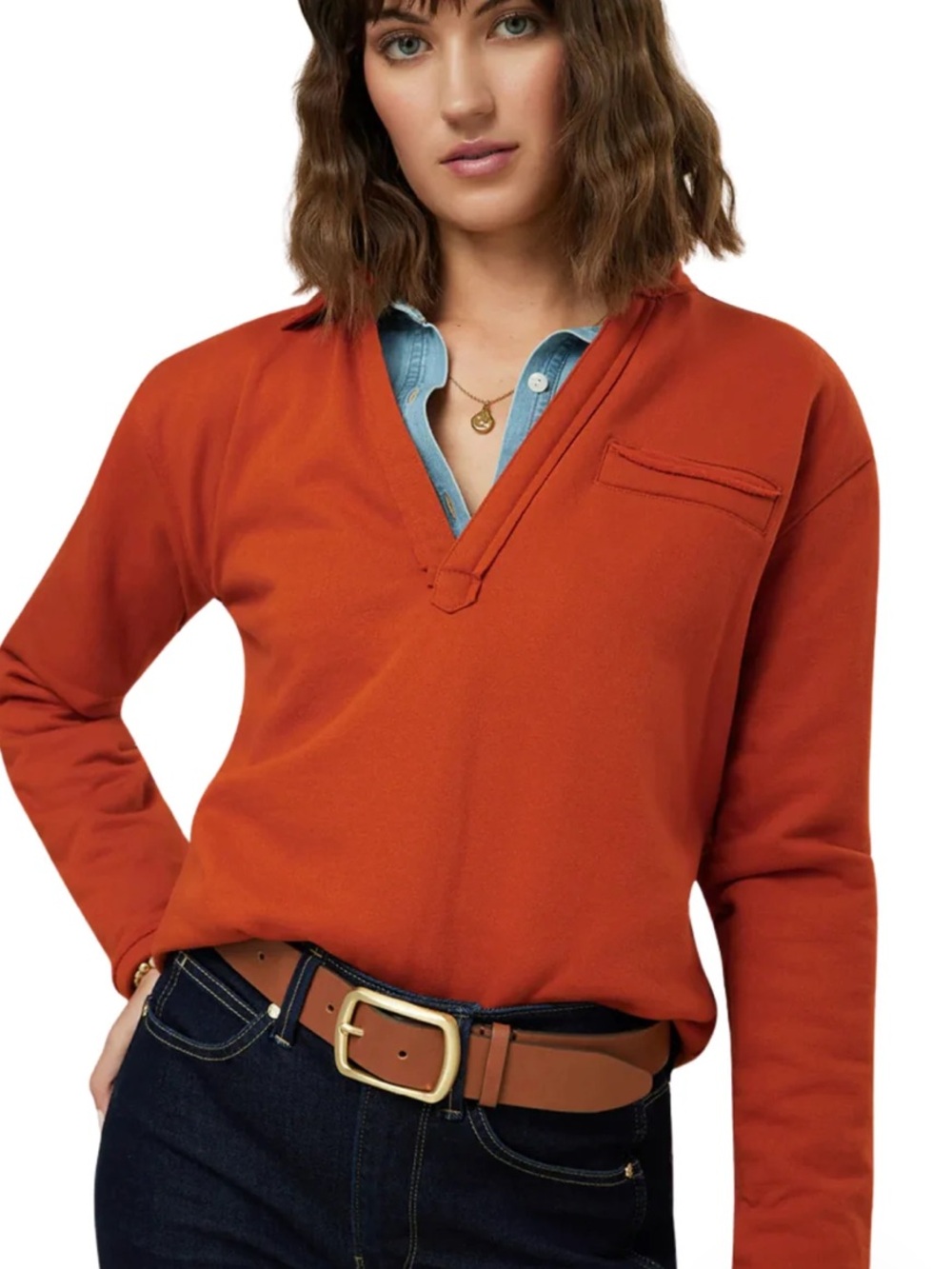 Spartina KAYDEN SWEATSHIRT - SEDONA RED